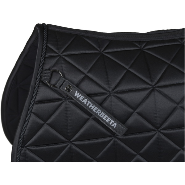 2026 WeatherBeeta Satin Luxe Air-Tec Euro Jump Shaped Saddle Pad 1030349 - Black